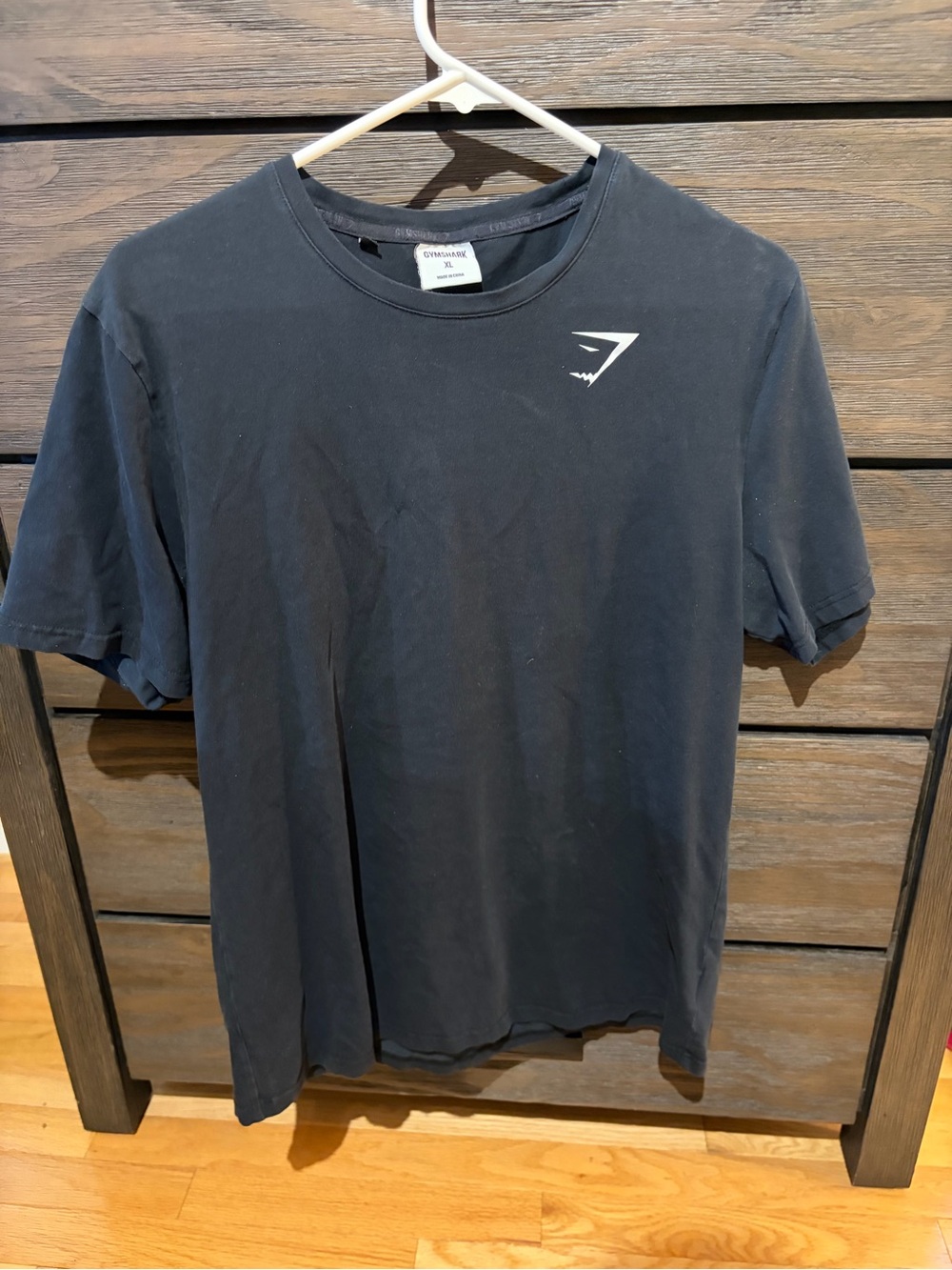 Gymshark Men’s Black Short-Sleeve Crew T-Shirt with White Logo